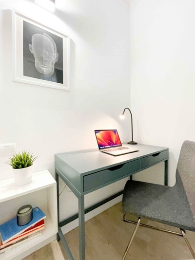 Modern office nook in city living