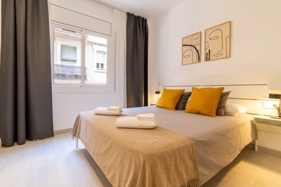 Bright and airy main bedroom