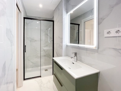 Modern bathroom with shower